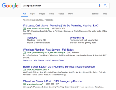 paid google ads vs organic search results